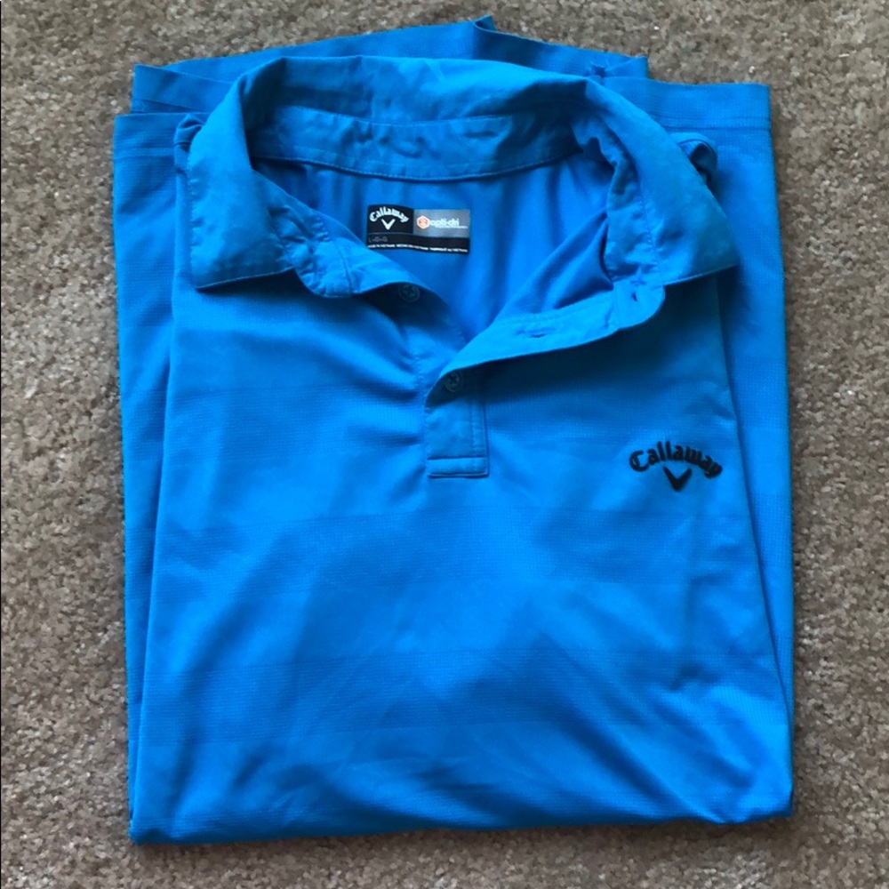 Callaway blue golf shirt sleeve polo.